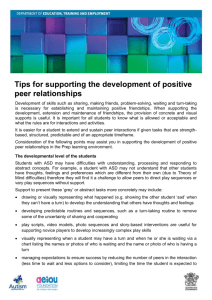 Tips for supporting the development of positive peer relationships