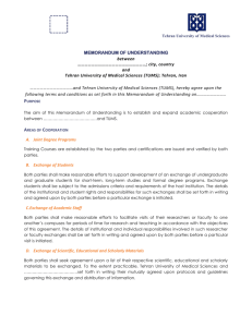 General Academic Memorandum of Understanding