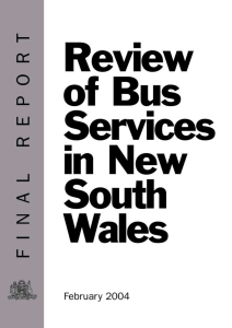 Final Report of the the Review of Bus Services in NSW