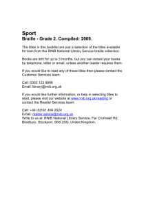 Sport books in braille (Word)