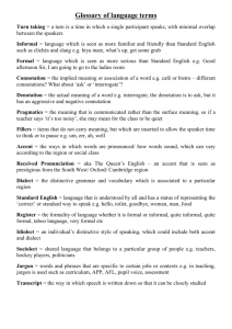 Glossary of language terms