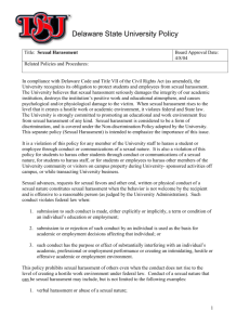 DSU Harassment Policy - Delaware State University