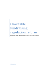 Charitable Fundraising Regulation Reform