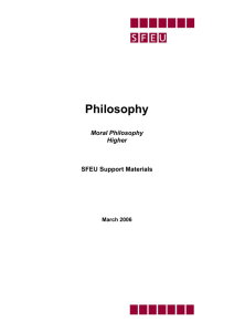 Philosophy: Higher Moral Philosophy