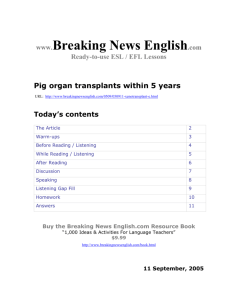 Pig organ transplants within 5 years