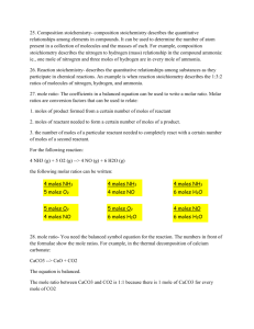 25. Composition stoichemisrty- composition stoichemistry describes