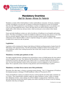 Mandatory Overtime Position Paper