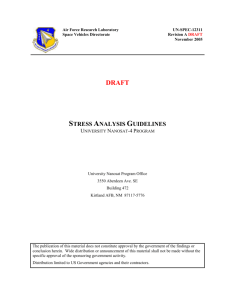 UN-SPEC-12311 Stress Analysis Guidelines Rev A DRAFT