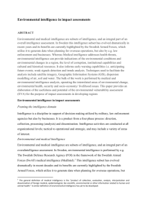 Environmental intelligence in impact assessments draft