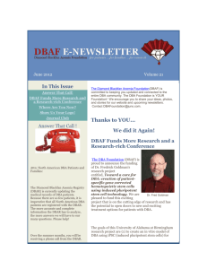 June 2012 Volume 21 In This Issue Answer That Call! DBAF Funds