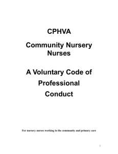 CPHVA – Nursery nurses