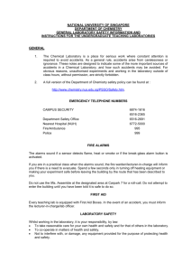 Undergraduate Safety Note - Department of Chemistry