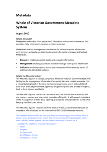 Metadata - Department of Environment, Land, Water and Planning