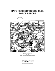 SAFE NEIGHBORHOODS TASK FORCE REPORT