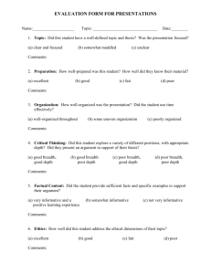 Presentation Evaluation Form