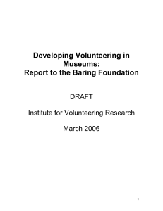 Report to the Baring Foundation