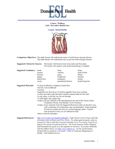 Dental Health - NC-NET