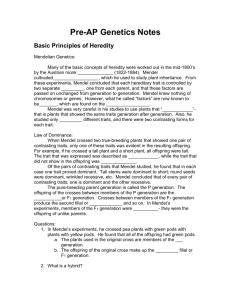 Basic Principles of Heredity