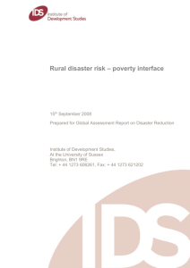 Rural Disaster Risk - Institute of Development Studies