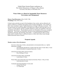 sessions on Water Ethics - Water