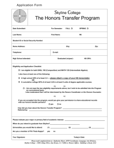 The Honors Transfer Program - San Bruno