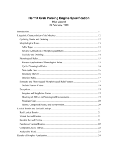 4.4 Definitions of Phonological Rule Application