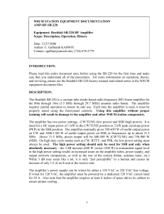 W8UM STATION EQUIPMENT DOCUMENTATION