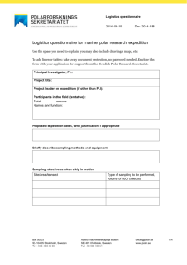 Logistics questionnaire marine research (doc 381 kB)