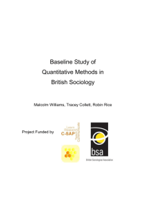 Baseline Study of Quantitative Methods in British Sociology
