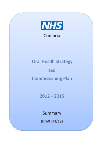 Cumbria Oral Health Strategy Summary