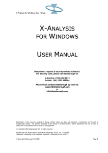 X-Analysis User Manual 5.6.2