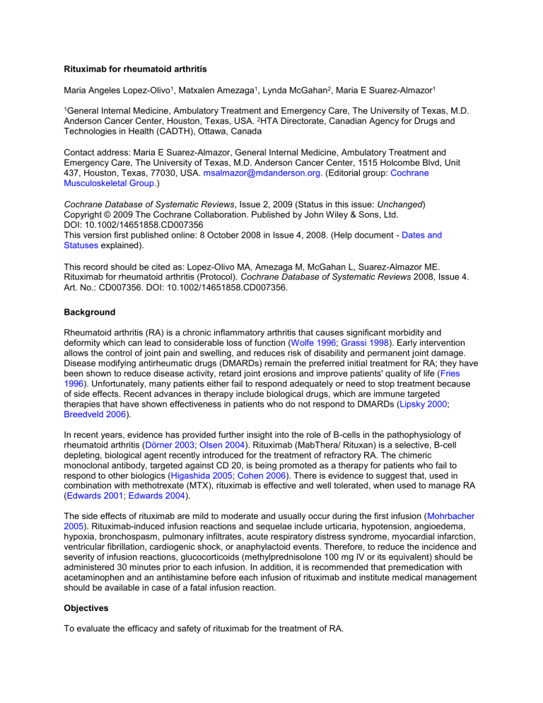 Protocol example - Cochrane Musculoskeletal