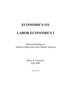 ECON531 - Barry R. Chiswick