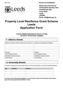 Flood Repair and Renew Grant Scheme Application Form