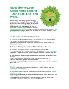 Green Staging to Prepare Your House to Sell and For Better Living