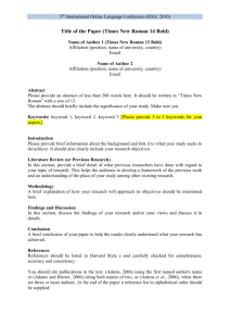 full paper template - IOLC 2010 3rd International Online