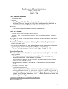 Query Processing Framework