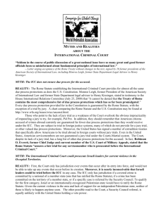 Myths and realities about the International Criminal Court (World