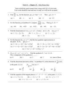 Math 6C - Chapter 12 Quiz