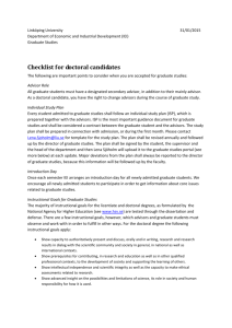 Checklist for doctoral candidates - IEI