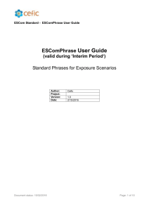 ESCom Standard - ESComPhrase User Guide ESComPhrase User