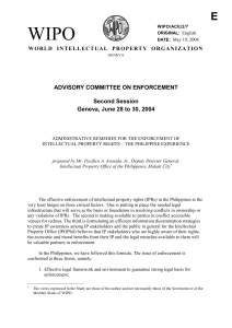 WIPO/ACE/2/7: Administrative Remedies for the Enforcement of