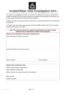 Incident/Near miss investigation form template