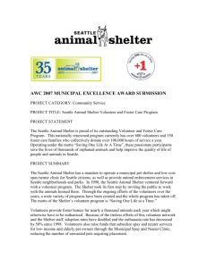 Animal Shelter Volunteer & Foster Care Program