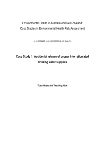 Health Risk Assessment of Copper