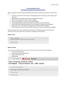 April 12, 2013 Faculty Exam/Paper Portal http://apps.law