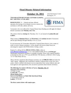 Flood Disaster Related Information