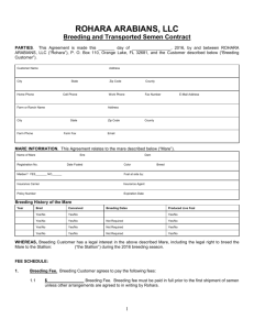 Breeding and Transported Semen Agreement