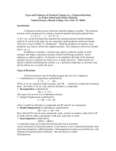 Types and Evidences of Chemical Changes