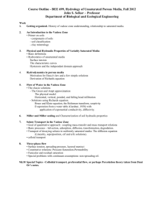Course Outline - BRE 542, Vadose Zone Transport, Fall 2003